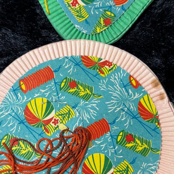 Vintage Round & Oval Paper Lantern Decoration With Tropical & Floral Patterns  6 - Picture 3 of 12